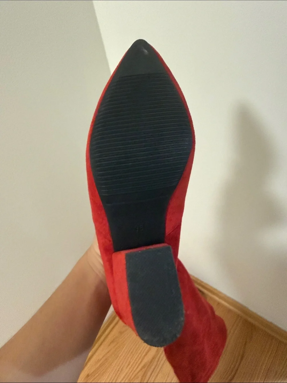 Women's Red Over-the-Knee Suede Boots